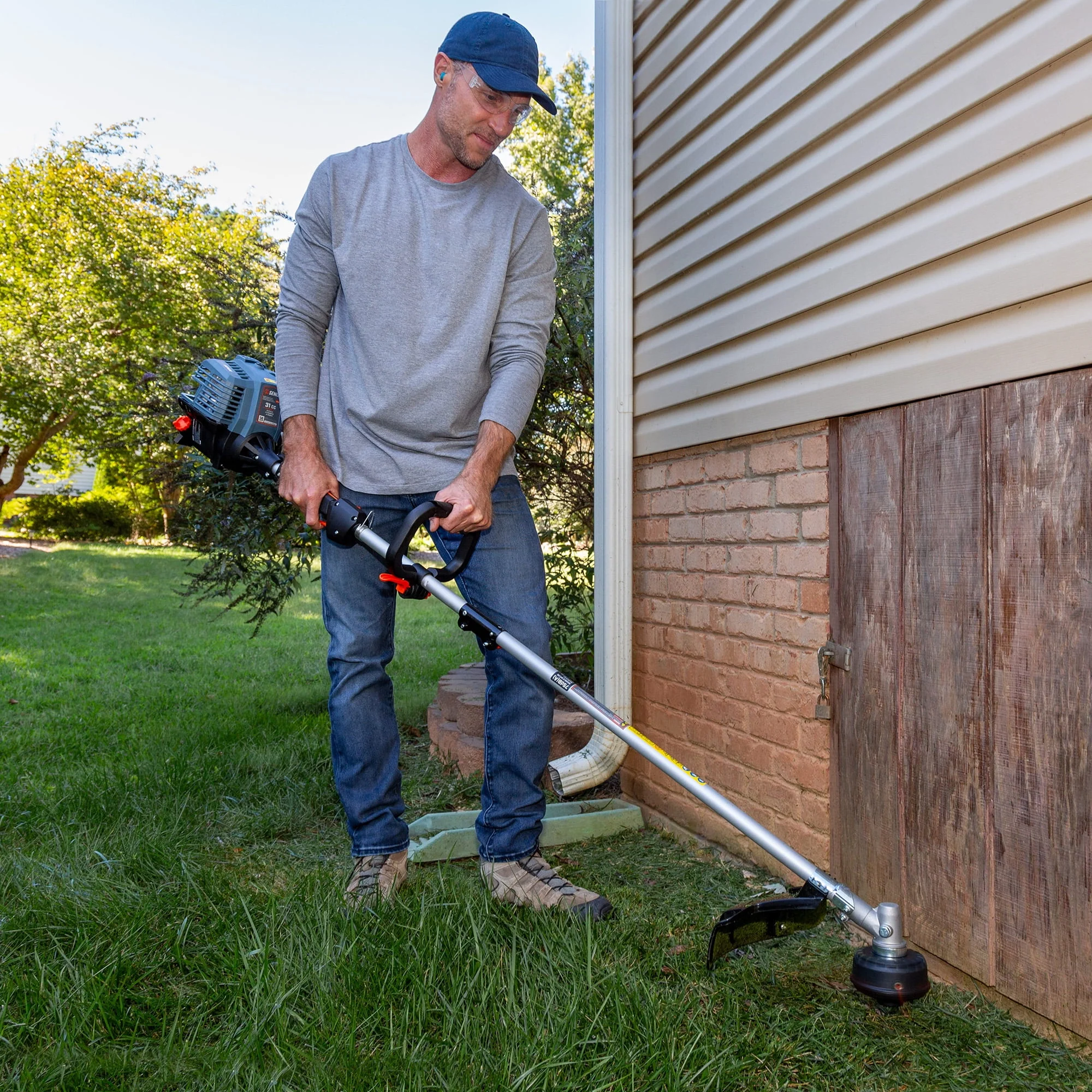SENIX 17.7-Inch 31 cc 4-Cycle Gas Powered String Trimmer, Straight Shaft, Dual .095 Line and Bump Feed, GTS4QL-M2