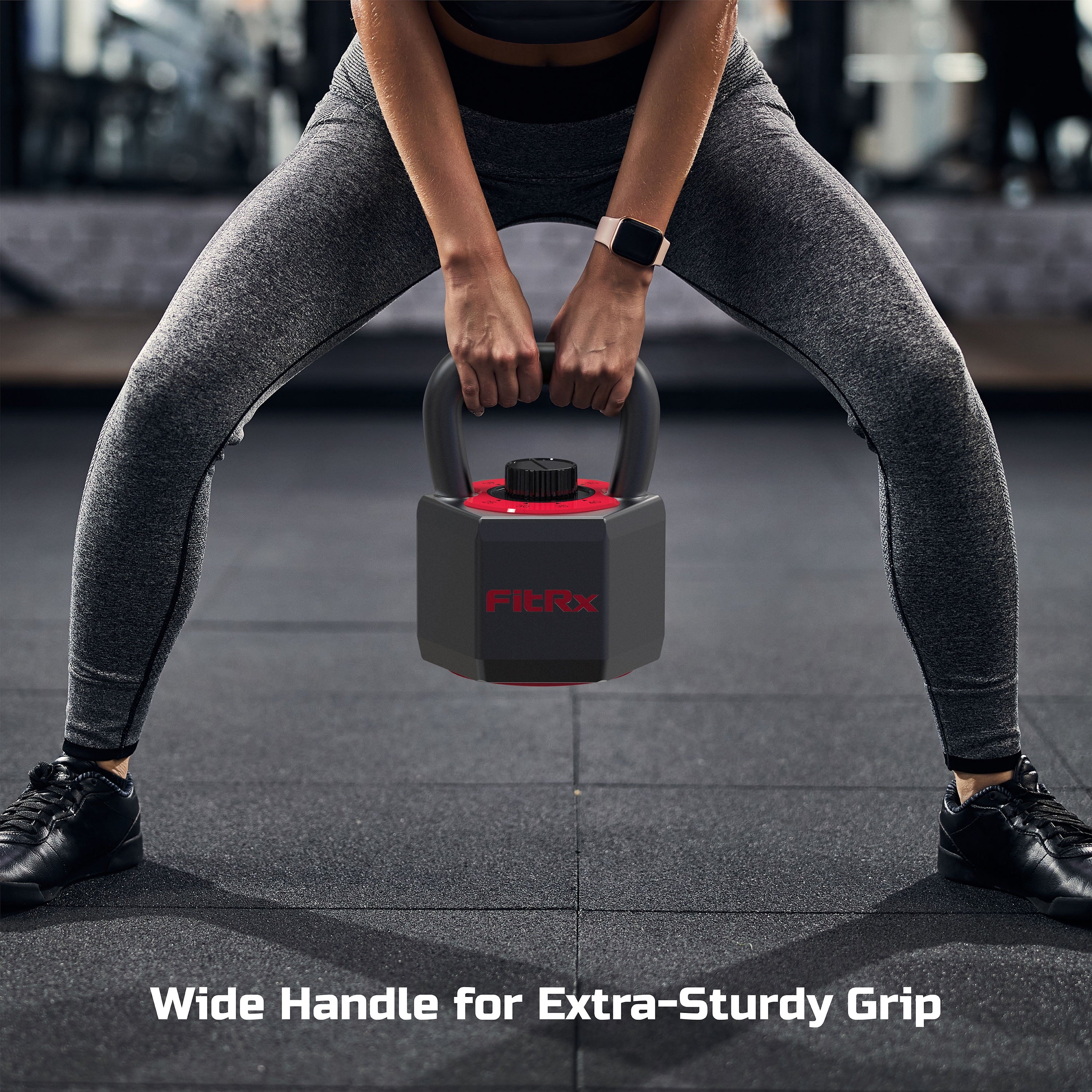 FitRx SmartStack Adjustable Kettlebell, Quick-Select Weights 25-40 lbs.