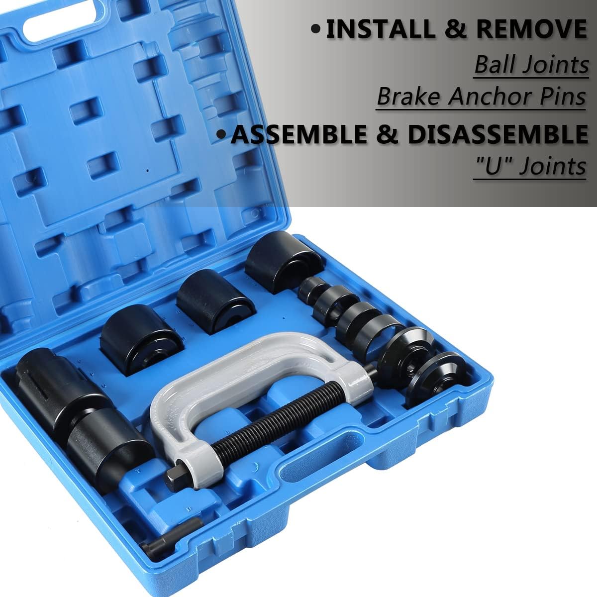 DASBET 21PCS Ball Joint Repair Puller Service Auto Remover Installer Automotive Mechanic Adapter Tool Kit for 2WD 4WD Vehicles