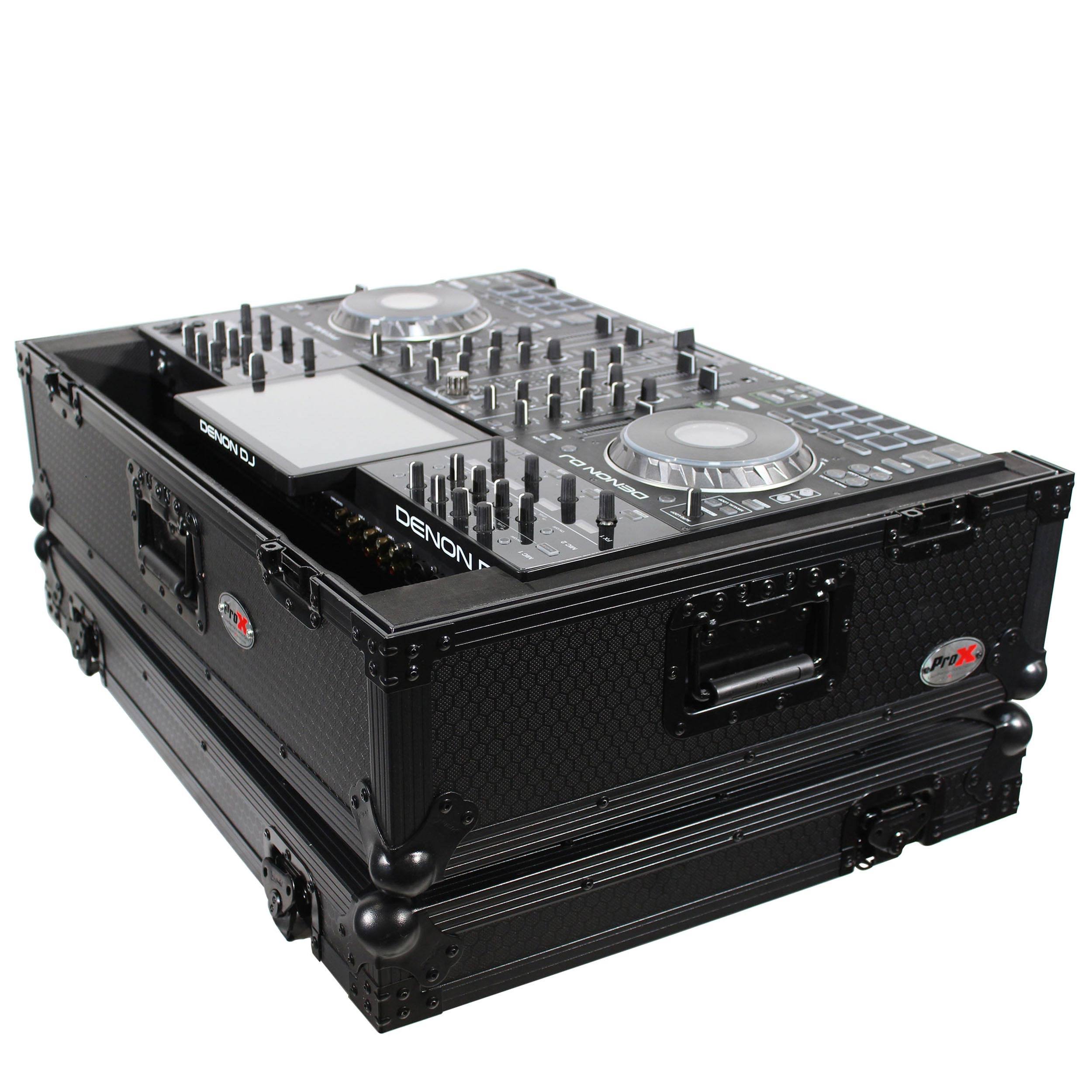 Prox XS-PRIME4 WBL2U Black 2U Flight Case for Denon Prime 4