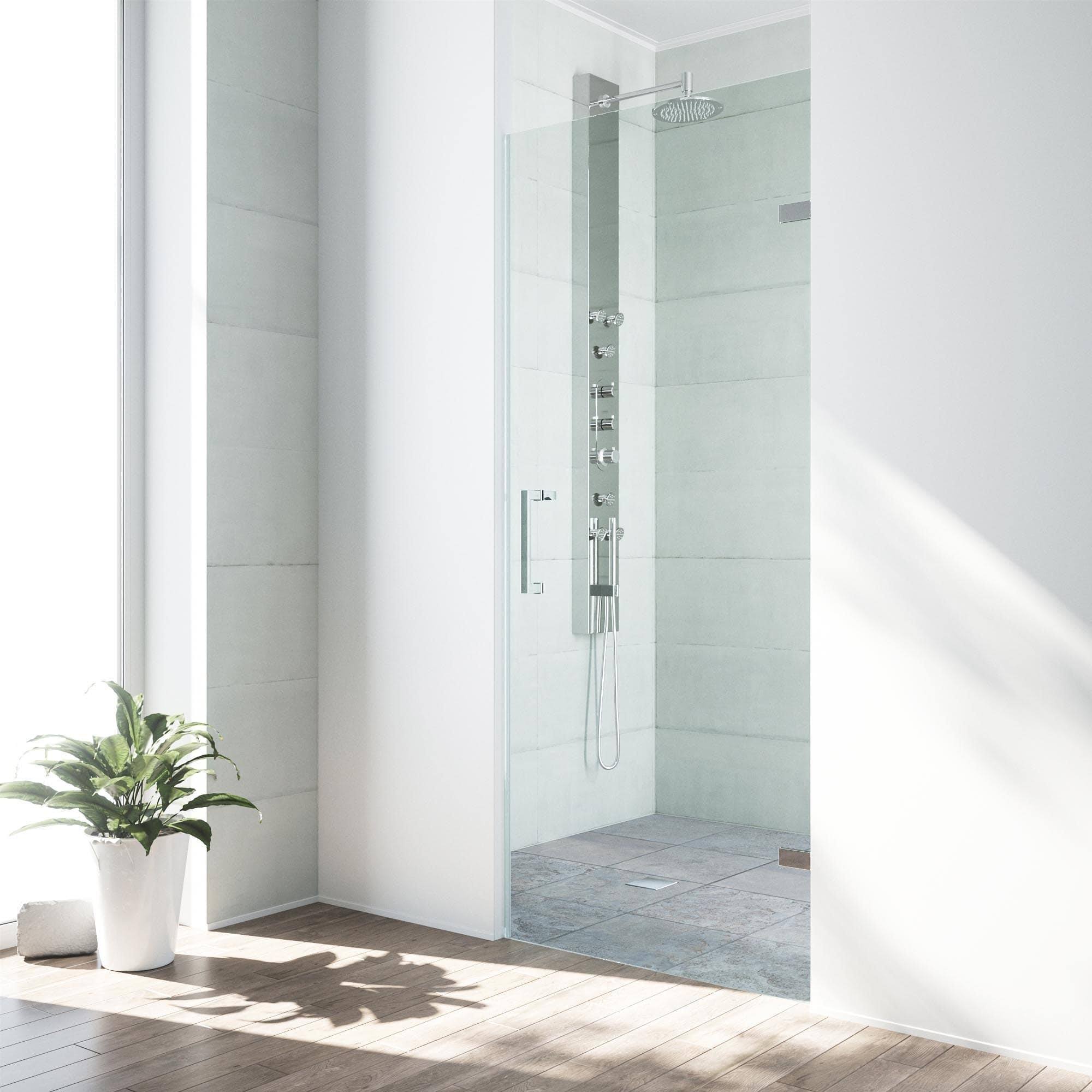 Vigo VG6072CHCL28 Clear Glass/Chrome Soho 28x22 Frameless Shower Door