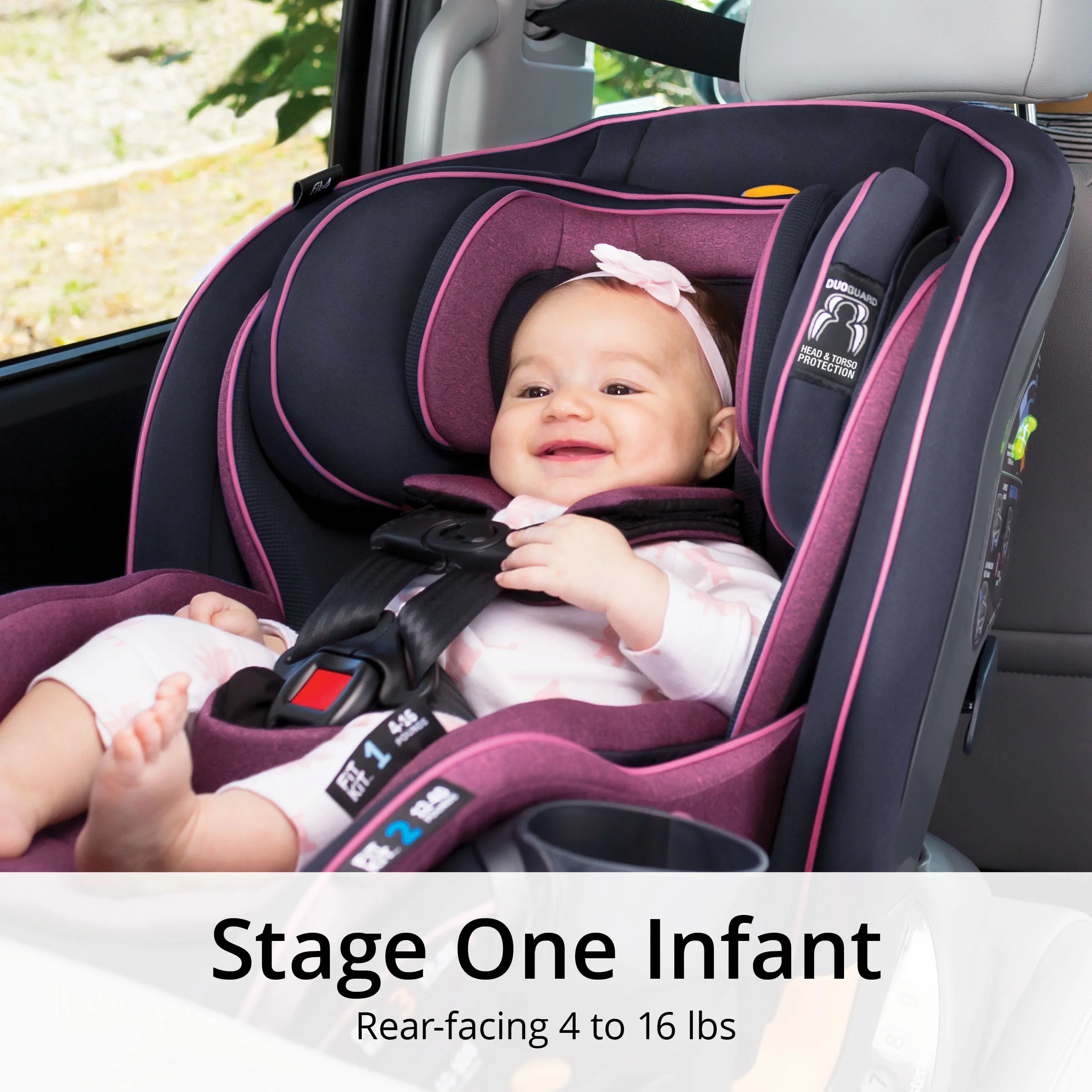 Chicco Fit4 4-in-1 Convertible Car Seat - Carina (Navy/Purple)