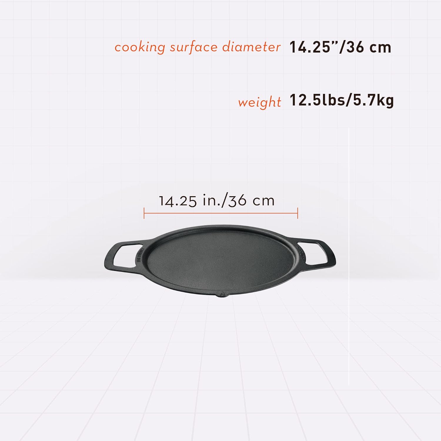 Solo Stove Large Cast Iron Wok Top, Stir Fry Pan, Cooktop for Bonfire and Yukon fire pit, Fireplace accessory, Cooking surface: 18, Depth: 2.5
