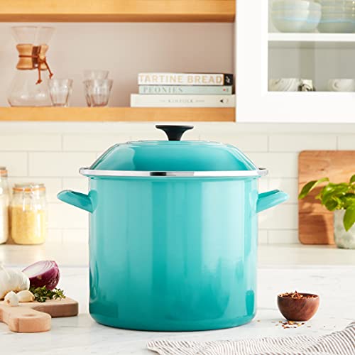 Le Creuset Enamel on Steel Stockpot, 10 qt., Olive