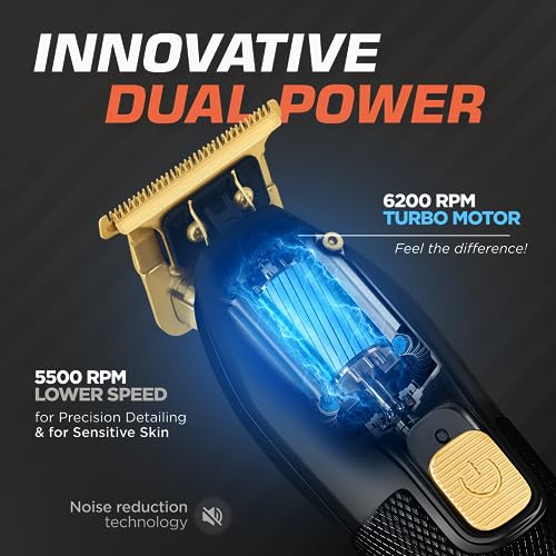 Fagaci Professional Hair Clippers for Men Set Turbo Power with Precise Cutting, Barber Clippers for Hair Cutting
