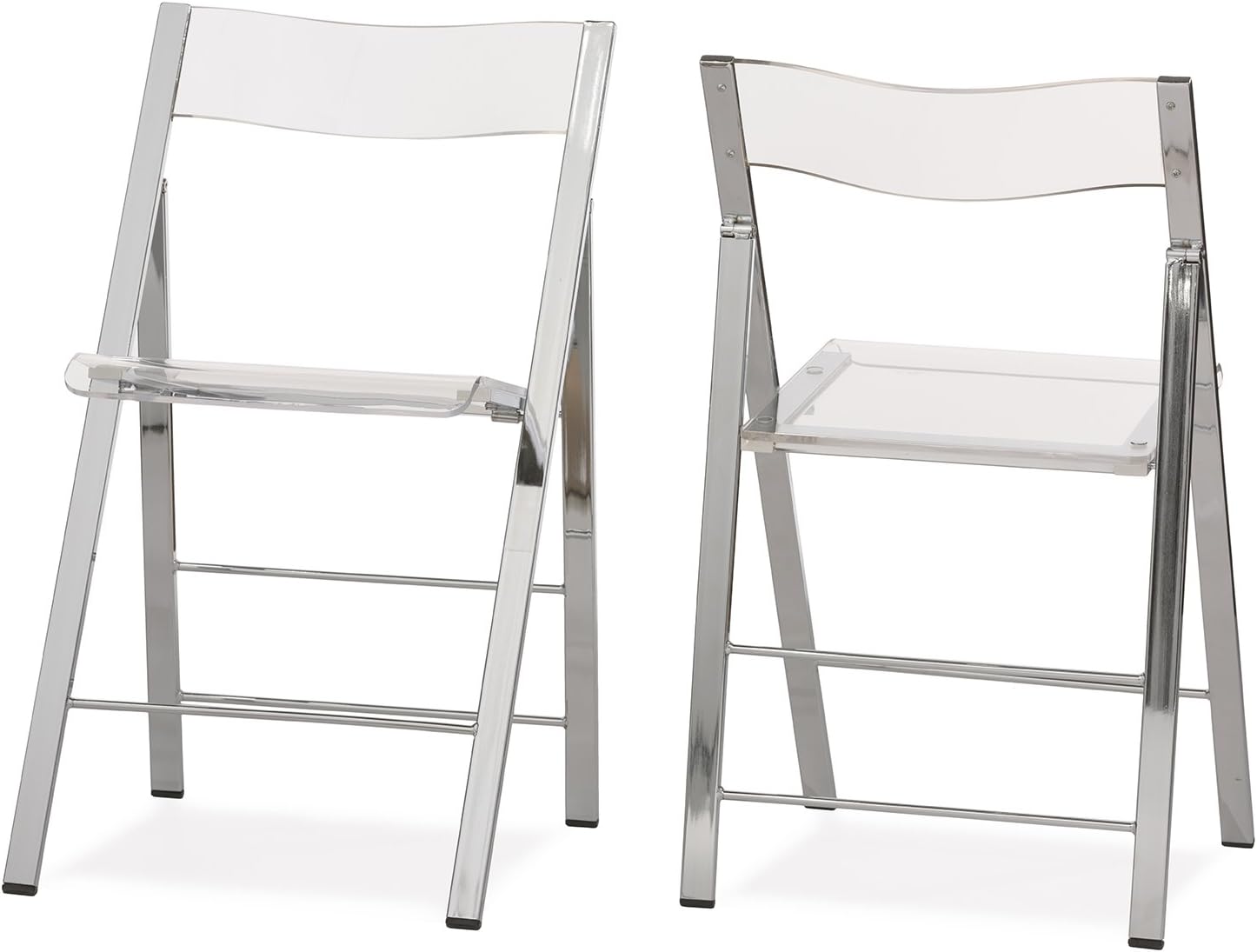 Baxton Studio Acrylic Foldable Chair, Medium