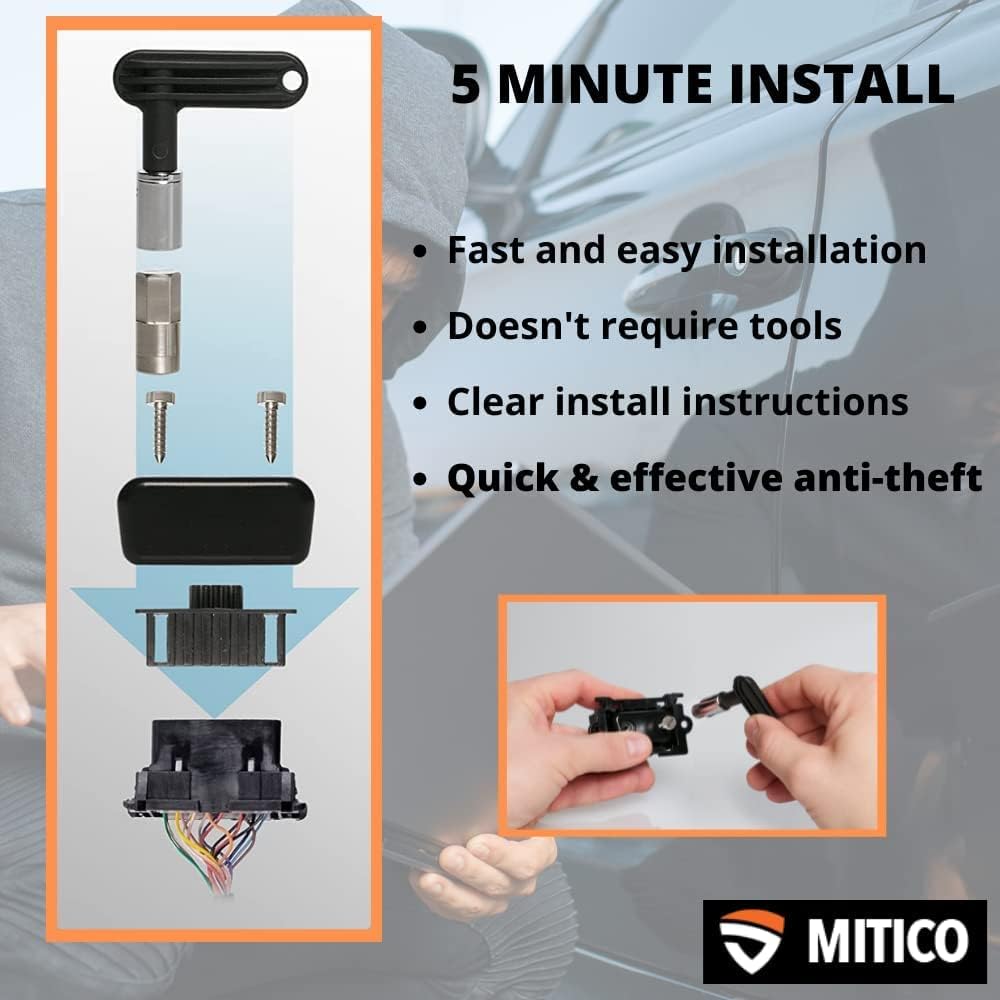 MITI OBD Protector | Metal OBD2 Port Lock Cap | Car Anti-Theft OBD Locking Device | Model R