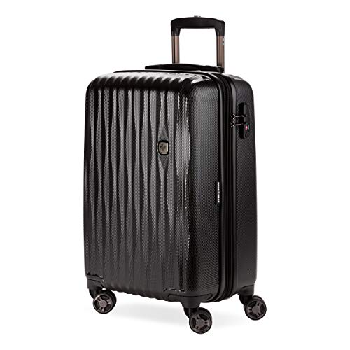 SwissGear 7272 Energie Expandable Hardside Luggage with Spinner Wheels and TSA Lock, Gunmetal, Carry-On 19-Inch