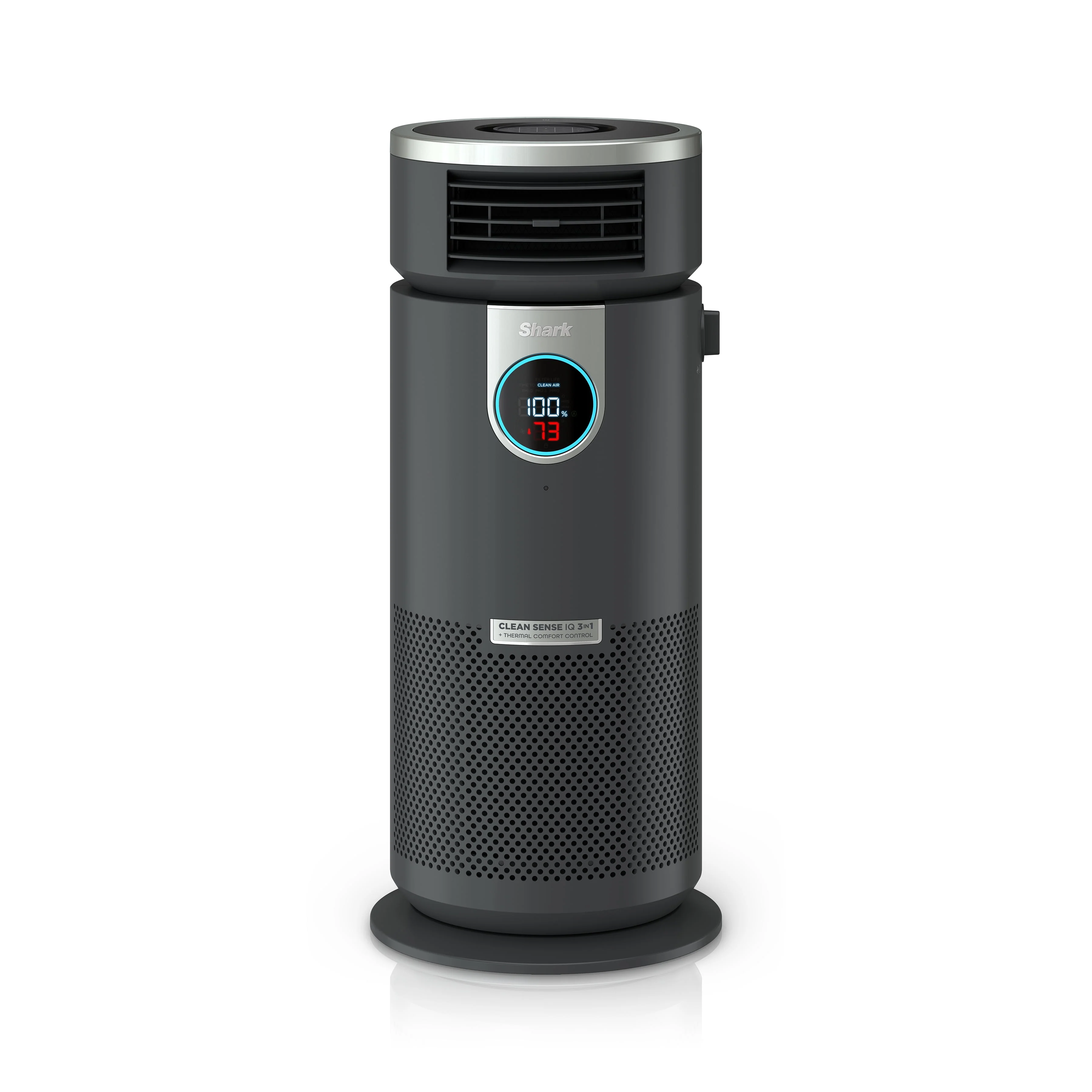Shark Air Purifier with Nanoseal HEPA, Cleansense IQ, Odor Lock, Cleans up to 500 Sq. Ft, Charcoal Grey, HP100