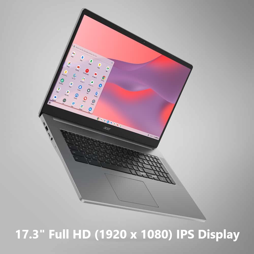 Acer Chromebook 317 CB317-1H-C6RK Laptop | Intel Celeron N4500 | 17.3" Full HD IPS Display | 4GB LPDDR4X | 128GB eMMC | Intel Wireless Wi-Fi 6 AX201
