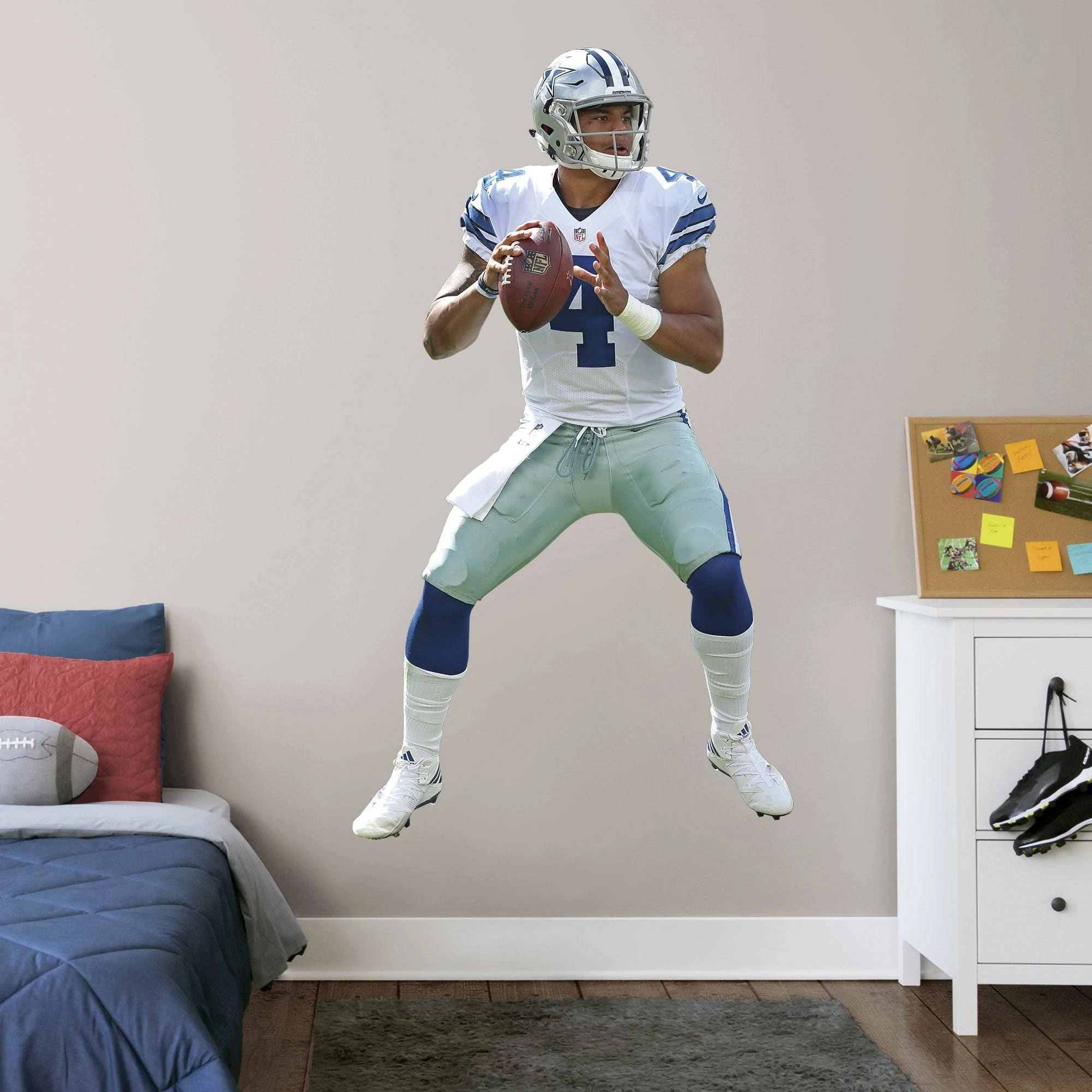 Fathead Dak Prescott Dallas Cowboys 3-Pack Life-Size Removable Wall Decal