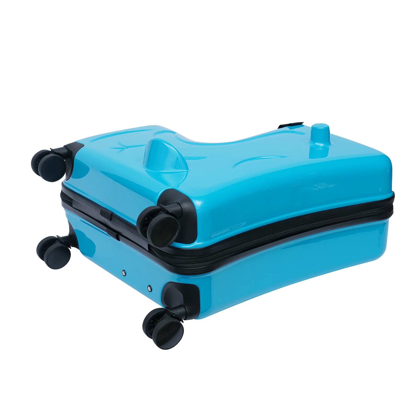 Anqidi 20" Kids Ride On Suitcase Hard Luggage Suitcase Horse-Shape Children Trolley Baggage Travel Case Waterproof with Universal Double-Row Wheels