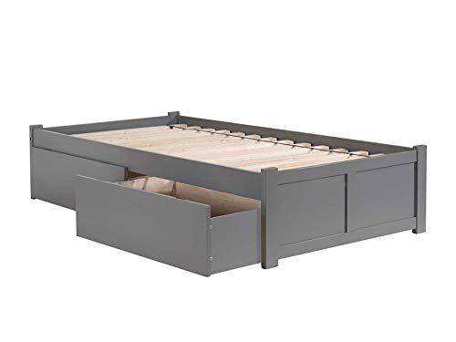 AFI Concord Platform Bed with Footboard & Storage Drawers