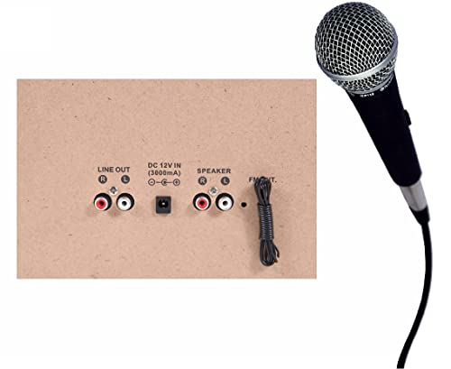 TechPlay Karaoke Enabled, 30W RMS, Retro Classic Turntable, NFC Bluetooth, Double Cassette Player/Recorder, CD MP3 Player, USB SD Ports