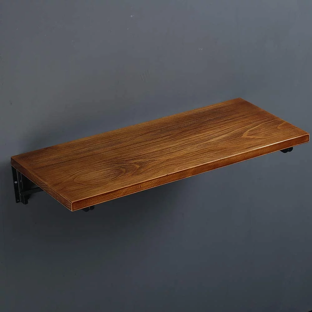 (47" Lx14 W) Industrial Rustic Folding Wall Mounted Workbench Drop Leaf Table, Dining Table Desk, Pine Wood Wall Mounted Bar Tables,Workbench