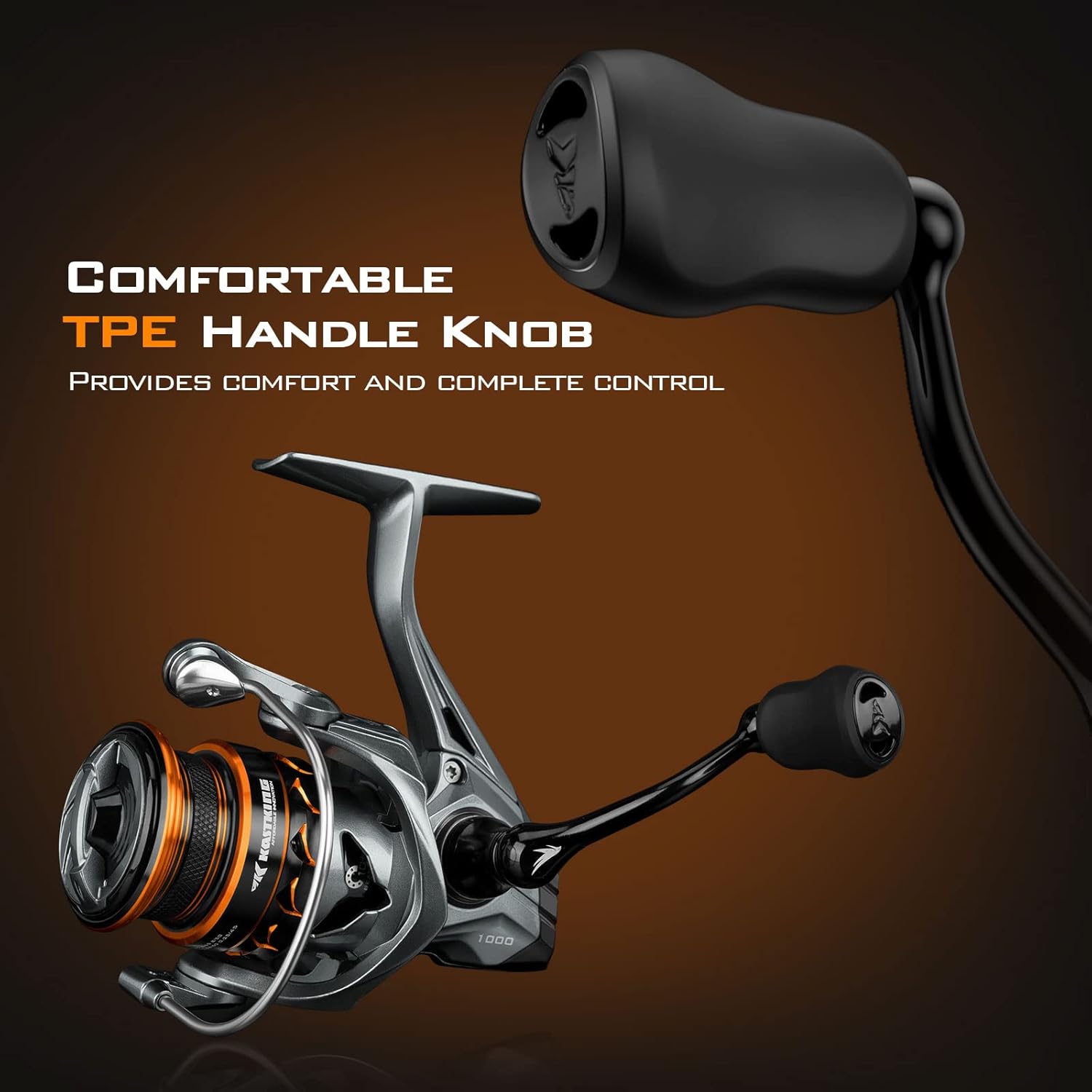 KastKing Kestrel Spinning and Ice Fishing Reel 1000 SFS Carbon Body, Lightweight and Weighs 4.6 Oz, Full Carbon Fiber Frame
