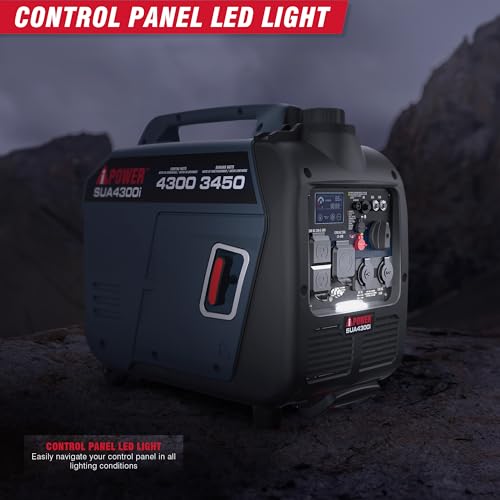 A-iPower 7600W Dual Fuel Quiet Portable Inverter Generator, Electric Start RV Ready, EPA & CARB Compliant CO Sensor