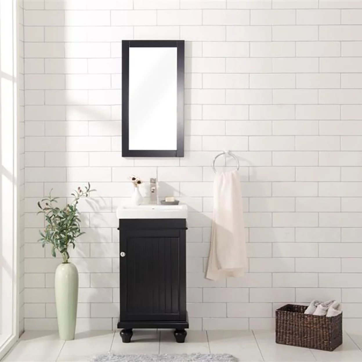 Furniture Indoor Home Decorative Bathroom, Washroom, Kitchen 18" Espresso Sink Vanity