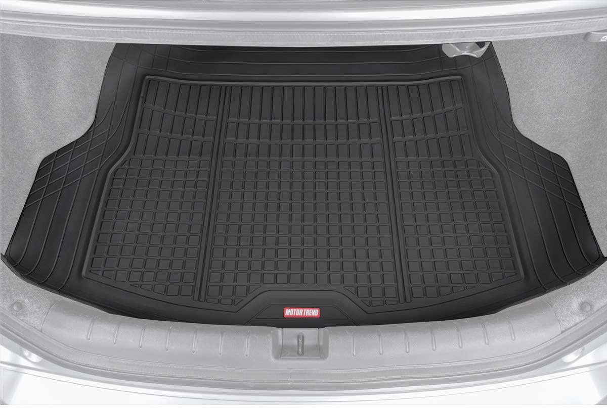 Motor Trend Premium FlexTough All-Protection Cargo Mat Liner – w/Traction Grips & Fresh Design, Heavy Duty Trimmable Trunk Liner for Car Truck SUV