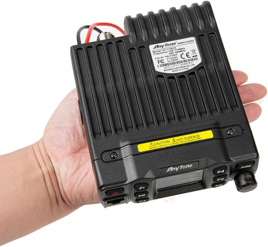 AnyTone AT-778UV Transceiver Mobile Radio Dual Band 25W VHF/UHF VOX Vehicle Car Radio w/Cable