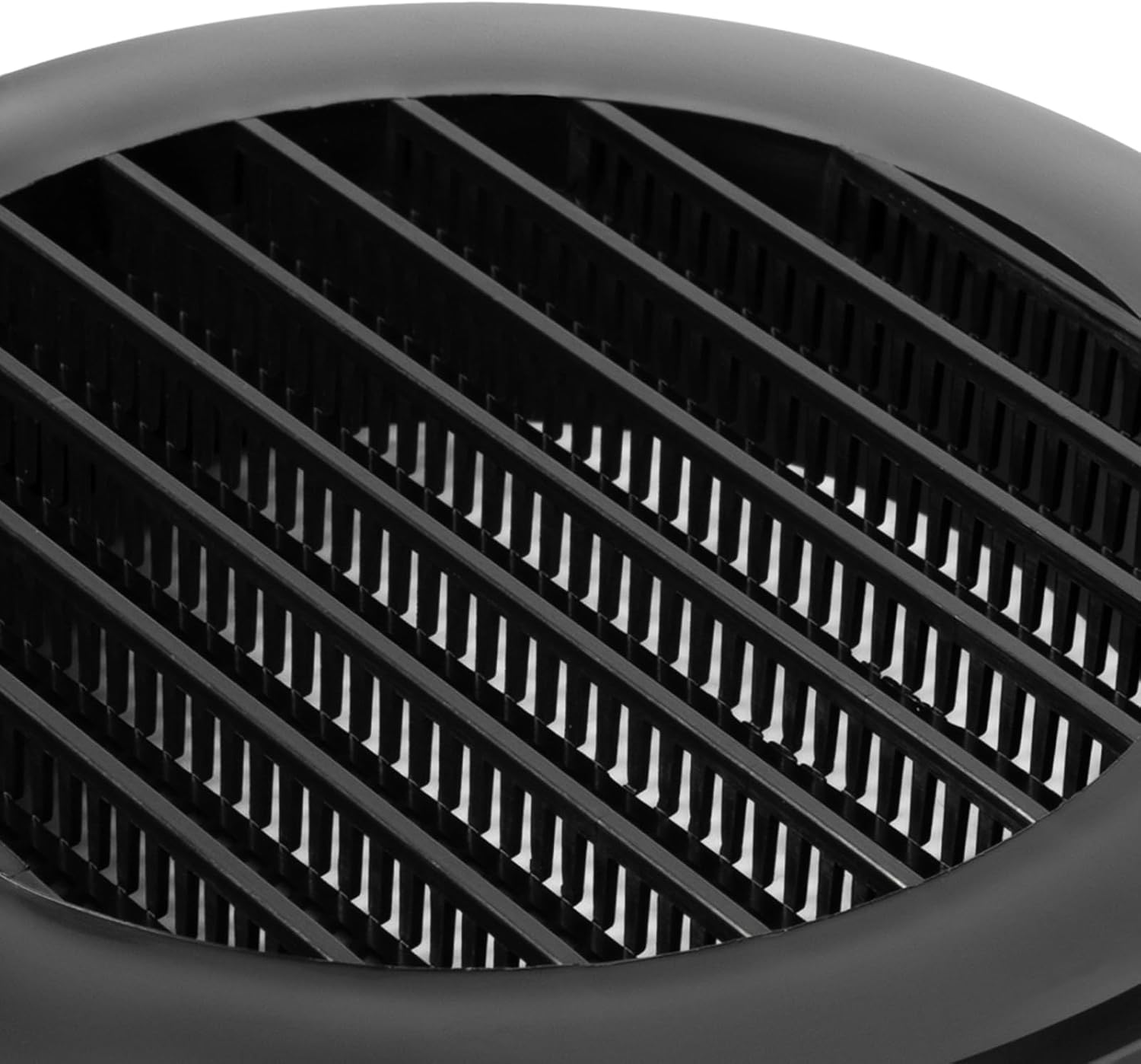 Repa Market 50-Pack 4'' Inch - Plastic Black Vent Covers with Flange - Round Soffit Vent - Air Vent Louver - Grille Cover - Protective Screen Mesh