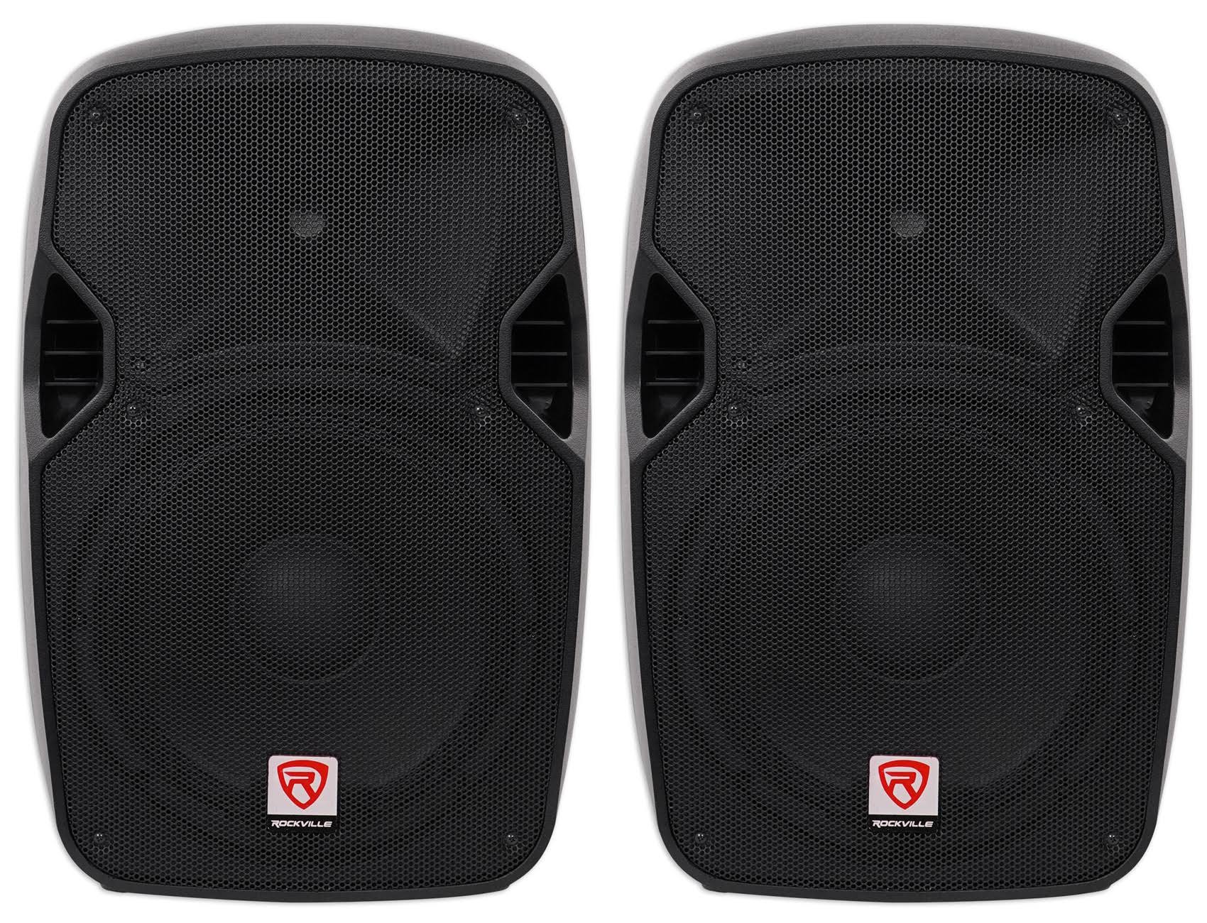 (2) Rockville SPGN124 12 Passive 2400W DJ PA Speakers ABS Lightweight Cabinets