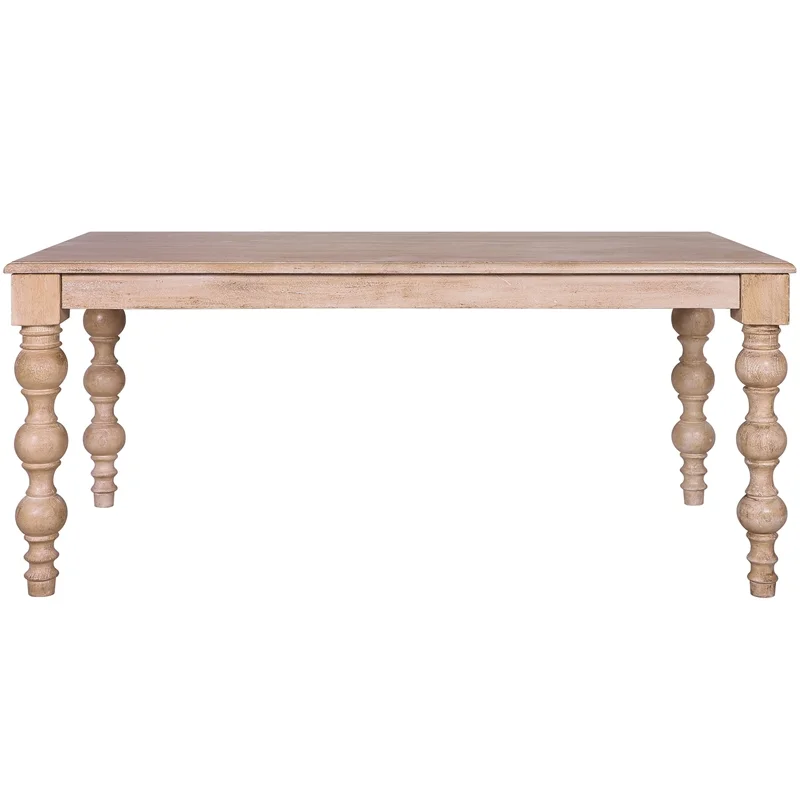 Casartis Living James 72" Rectangular Farmhouse Wood Dining Table in Natural