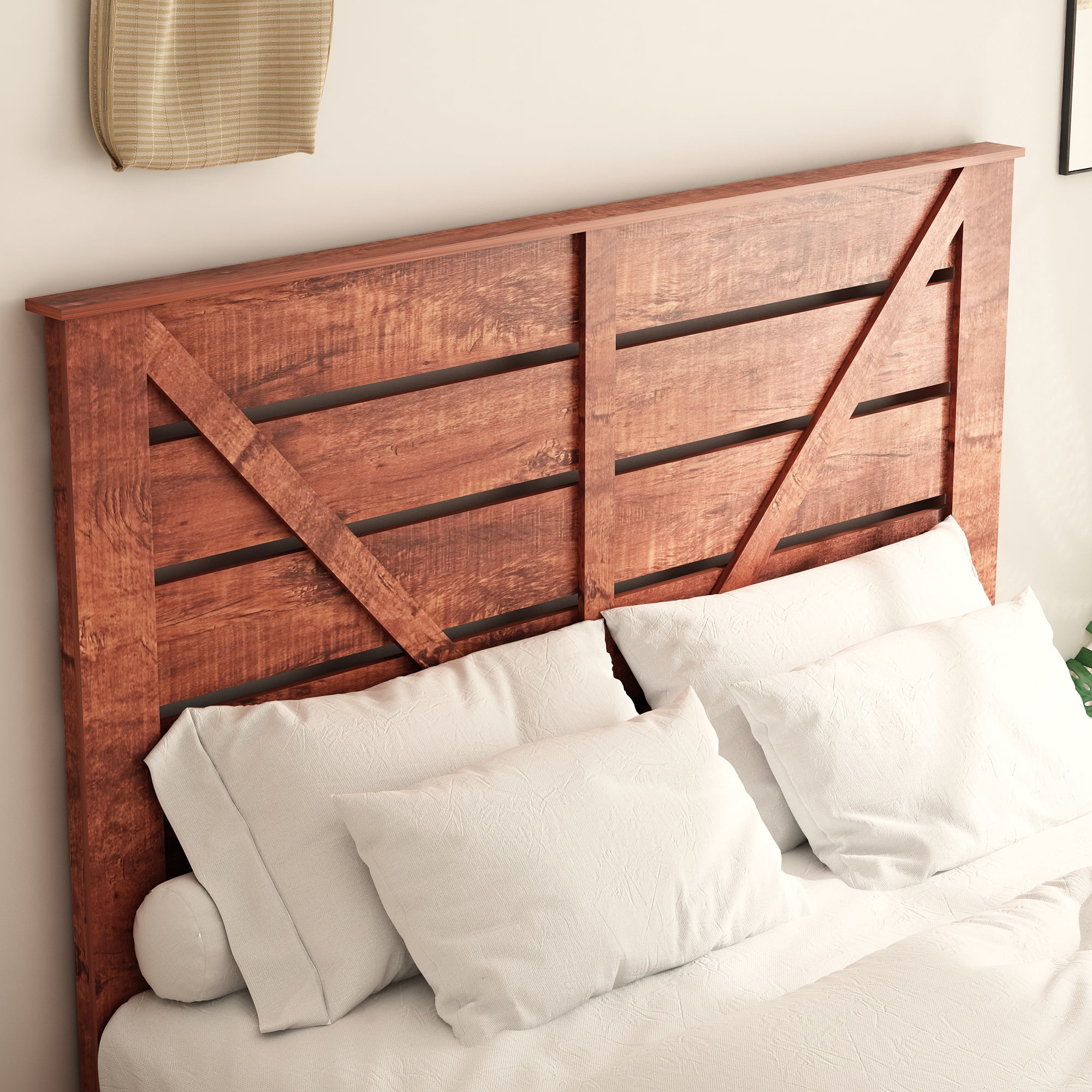 CoSoTower Queen Bed Frame Headboard , Wood Platform Bed Frame , Noise Free,No Box Spring Needed and Easy Assembly Tool,Large Under Bed Storage