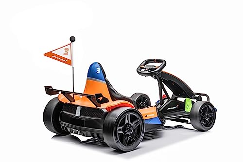 Best Ride On Cars Officially Licensed McLaren GoKart 24V for Ages 6 and Up - Electric Go Kart with Steering Wheel, Versatile Driving Modes