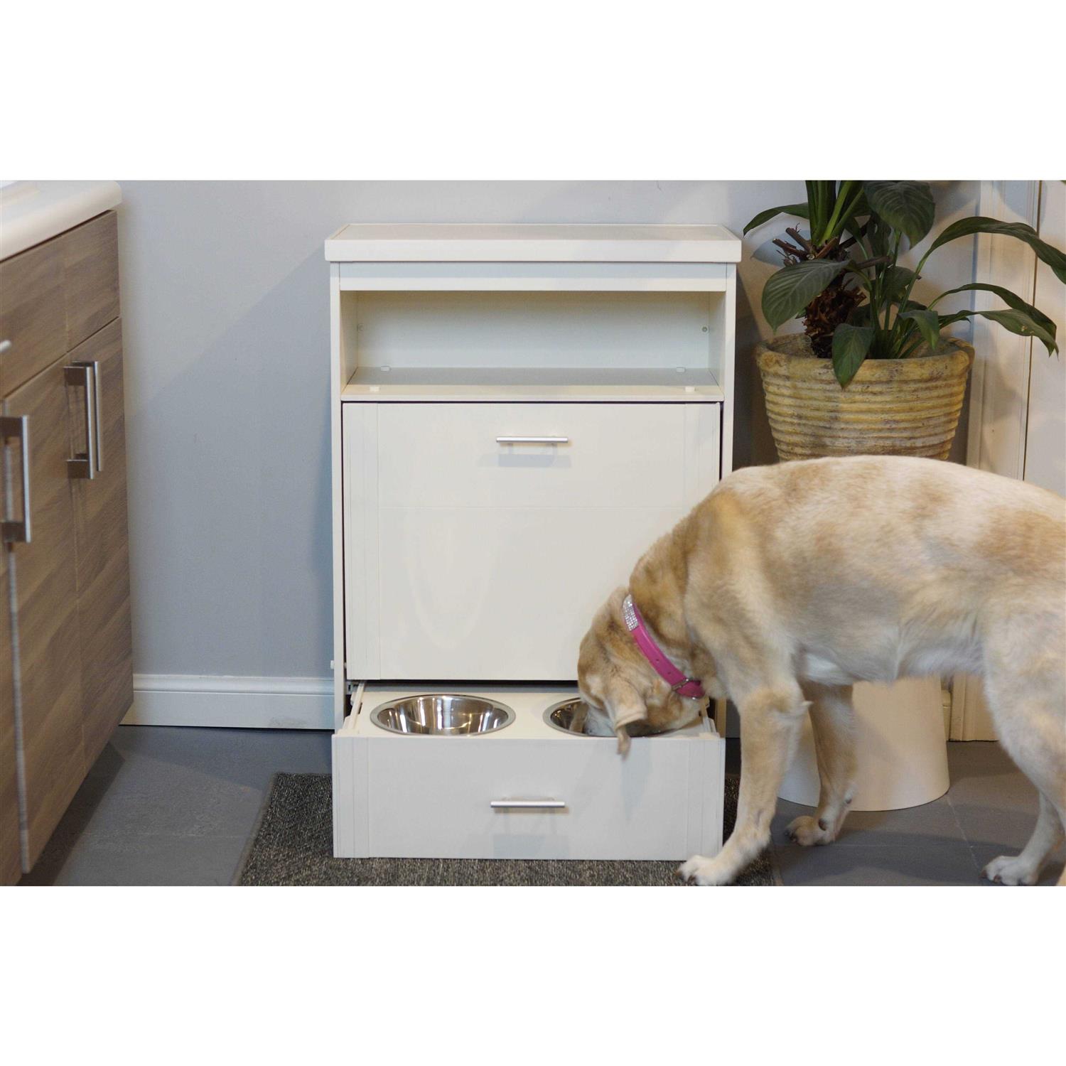 New Age Pet ECOFLEX Dog Food Pantry Double Dog Bowl - Pet Supplies online store