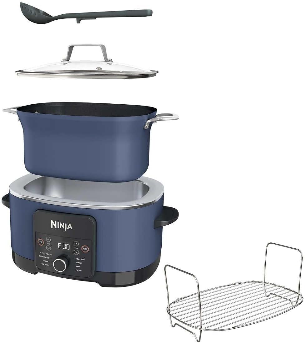 Ninja Foodi PossibleCooker PRO 8.5 Quart Multi-Cooker, with 8-in-1 Slow Cooker, Dutch Oven, Steamer, Glass Lid Integrated Spoon, Nonstick