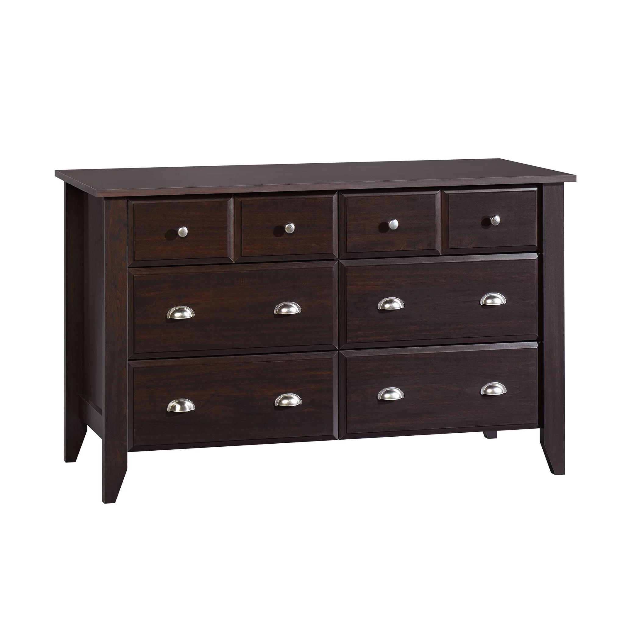 Sauder Shoal Creek 6-Drawer Dresser, Jamocha Wood finish