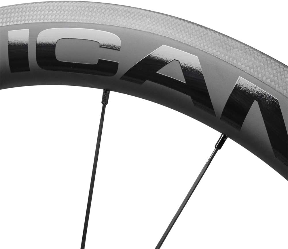 ICAN Carbon Wheels Alpha 50 700C Road Bike Wheelset Rim Brake Clincher Tubeless Ready 20/24
