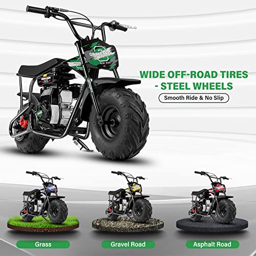 Oryxearth Mini Dirt Bike for Kids, 105CC 4-Stroke Kid Gas Powered Off-Road Pocket Pit Trail Motorcycle W/EPA Approved
