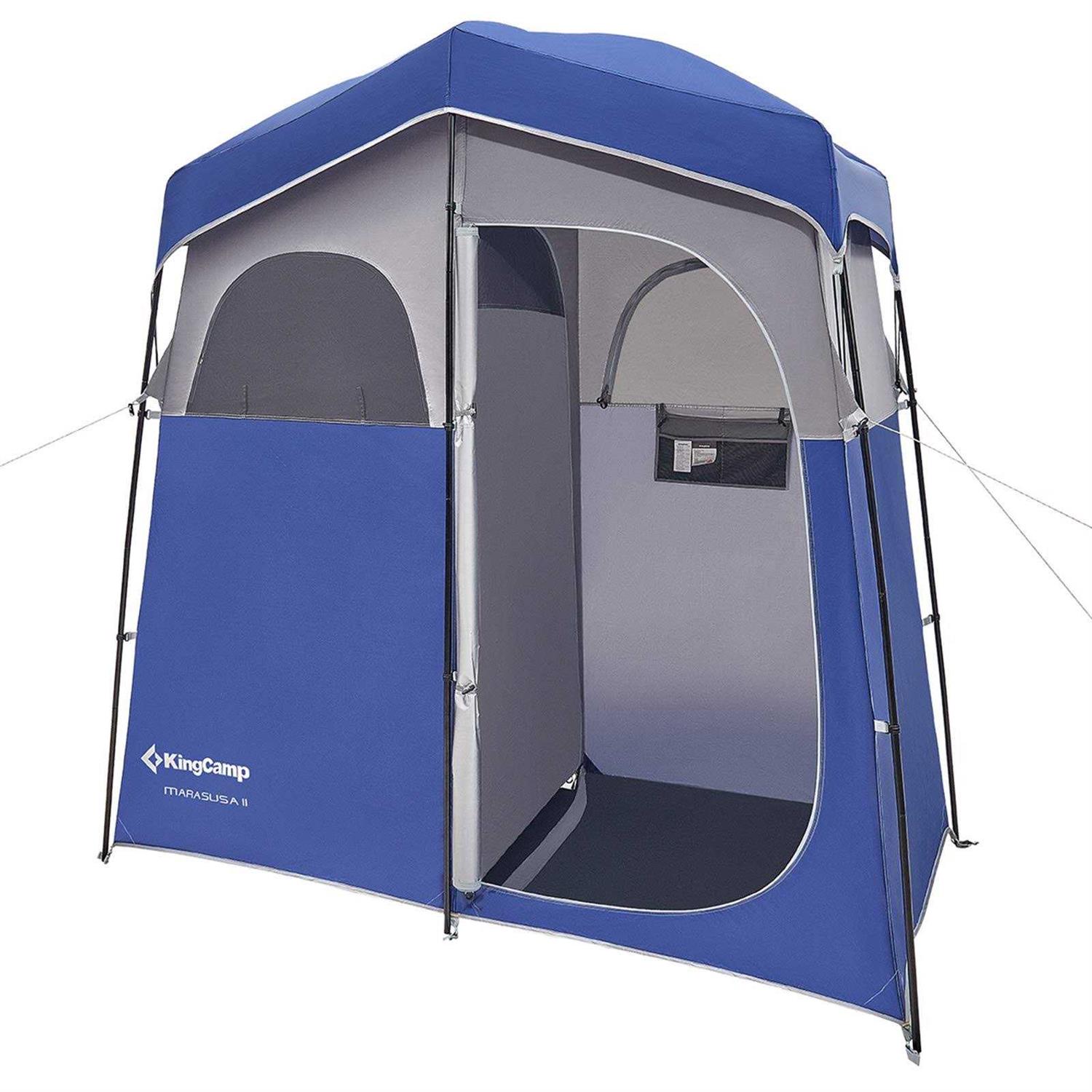 Kingcamp Oversize 2 Room Shower Tents Portable Camping Privacy Shelter with Floor Outdoor Changing Dressing Tent Easy Set Up