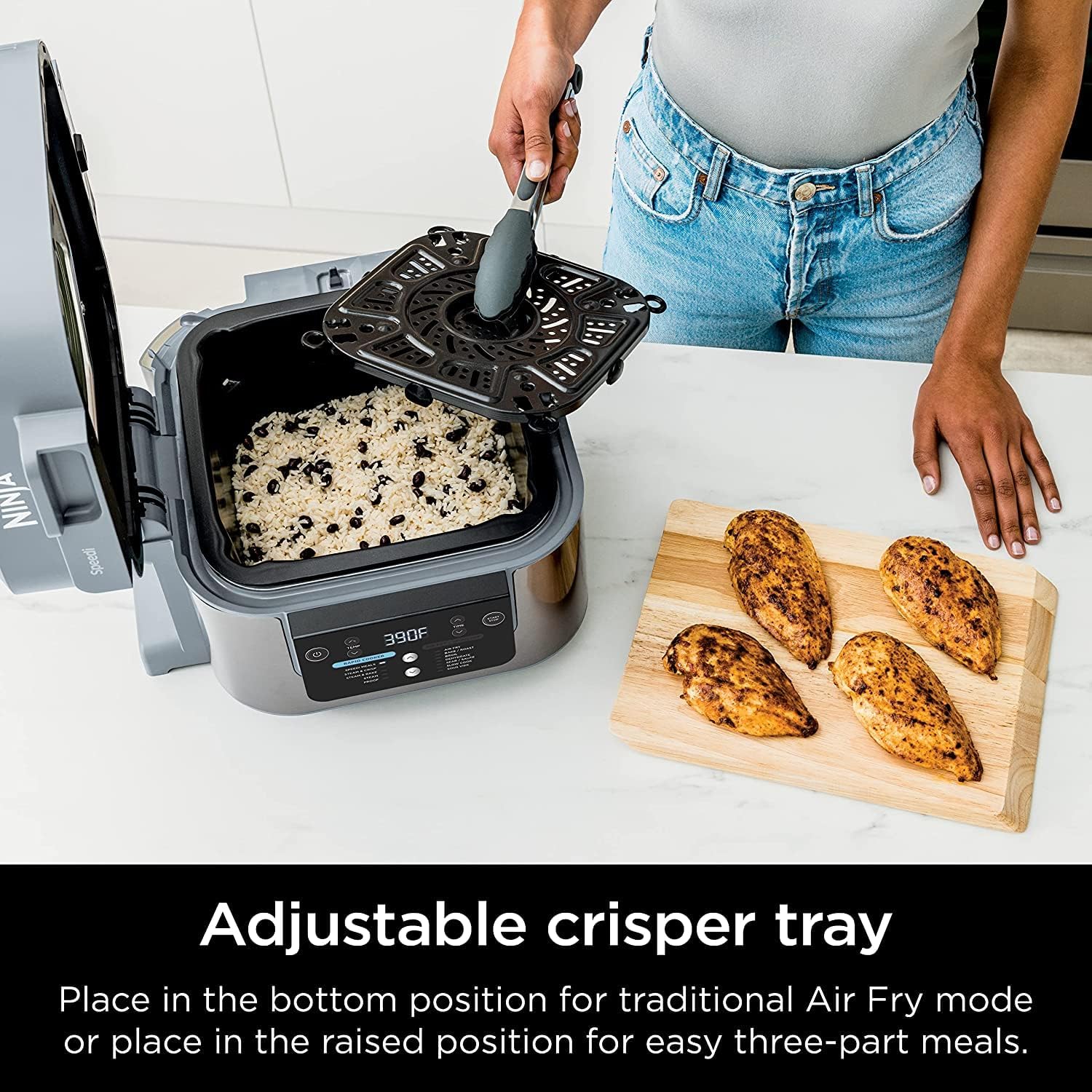 Ninja SF301 Speedi Rapid Cooker & Air Fryer, 6-Quart Capacity, 12-in-1 Functions to Steam, Bake, Roast, Sear, Sauté, Slow Cook, Sous Vide & More