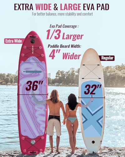 Inflatable Stand Up Paddle Board 12' with Kayak Seat & Dual Paddles &ndash