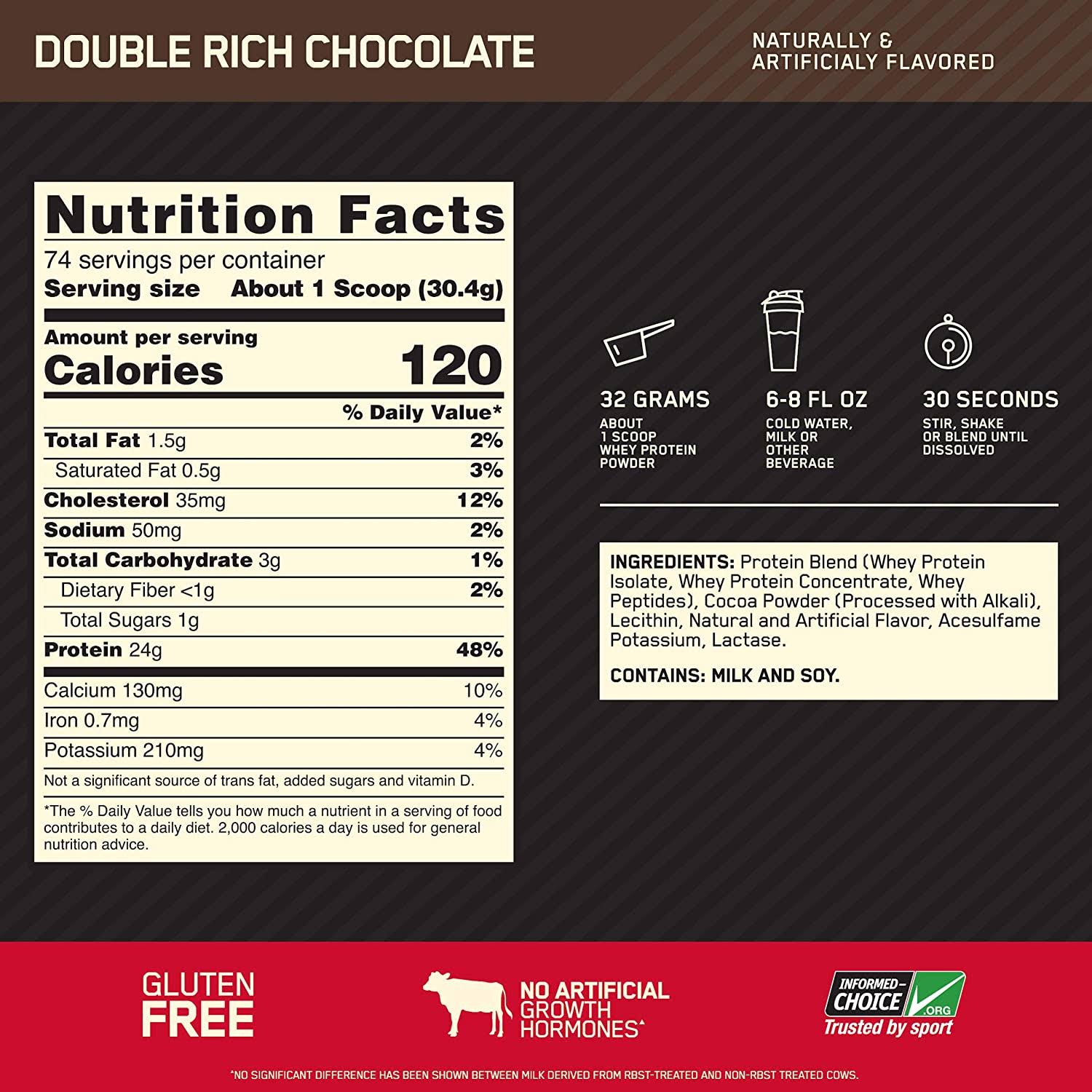 Optimum Nutrition 100% Whey Gold Standard, Mocha Cappuccino - 5 lb tub