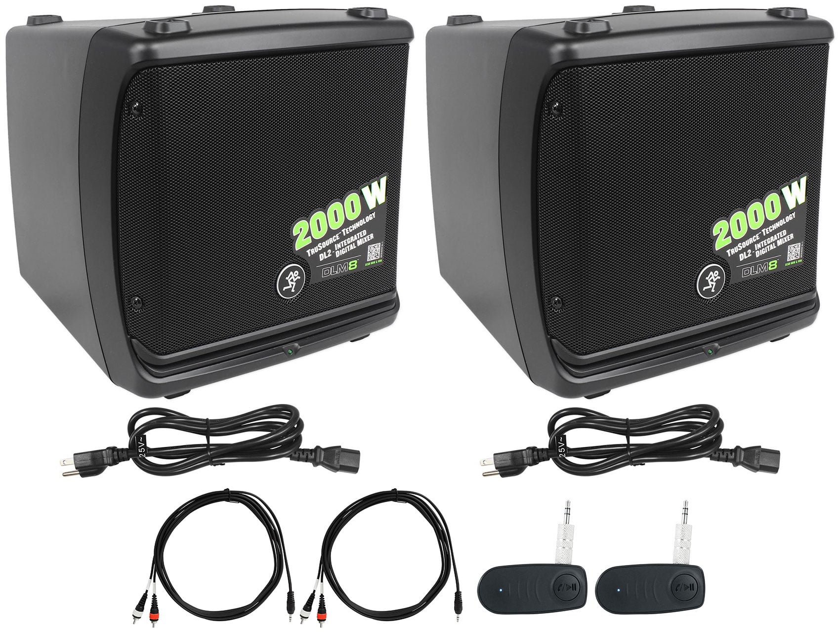 (2) Mackie DLM8 2000W 8" Powered Active DJ PA Speakers w/Wireless Stereo Linking - Curated Treasures Market