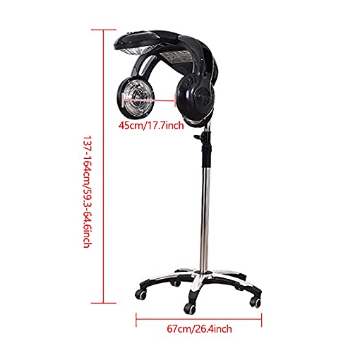 Professional Wall-Mount Standing Hair Dryer with LCD Display, 1250w Perm Color Processor Dryer Hair Hood Dryer Hair Salon Equipment
