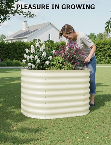 10x4x1.5ft Raised Garden Bed,Galvanized Raised Planter Boxes Outdoor with Easy Assembly, Large Garden Bed for Vegetables, Fruits, Flower