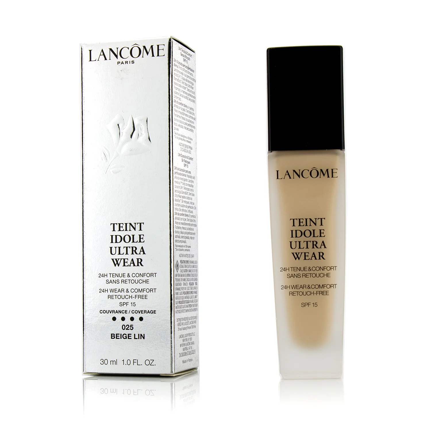 Lancome Teint Idole Ultra Wear 24H Wear & Comfort Foundation SPF 15 - # 025 Beige Lin (Box Slightly Damaged)  30ml/1oz