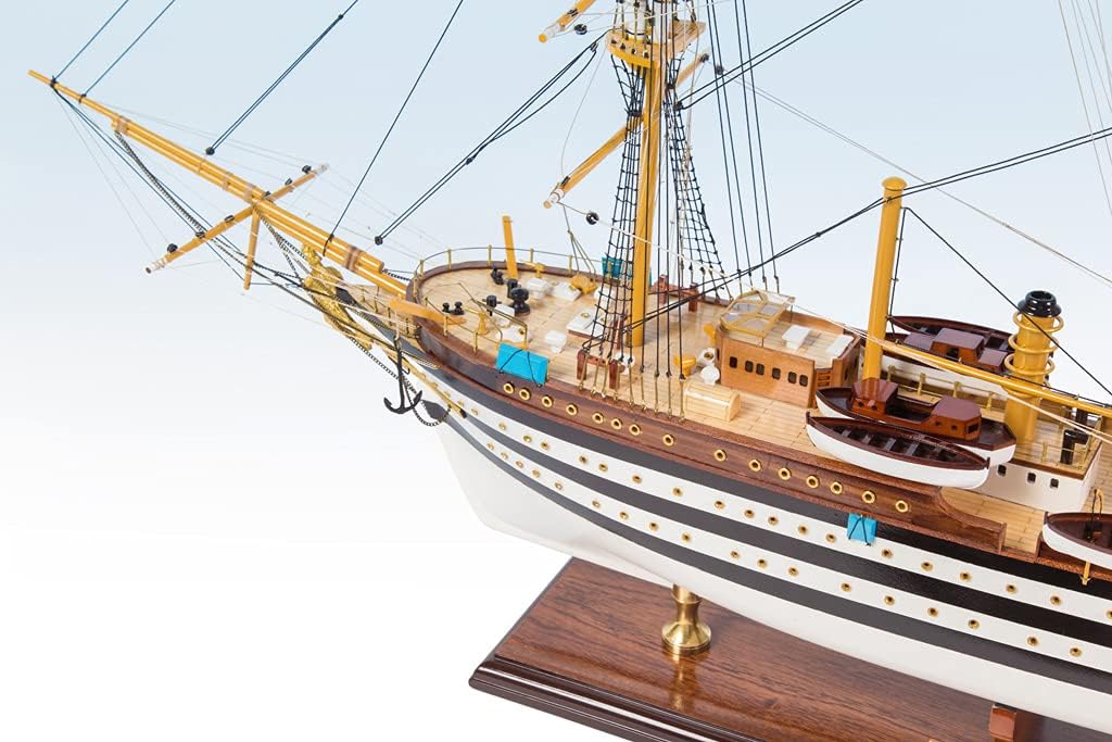 Seacraft Gallery Amerigo Vespucci Wooden Model Ship 34.6"- Fully Assembled Handcrafted Large Ship Model D&eacute;cor