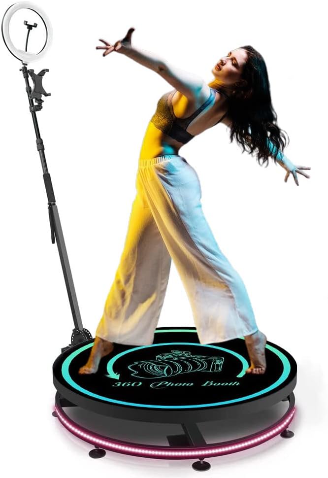 Upgrade 360 Photo Booth Machine for Parties, 360 Photo Booth for Parties