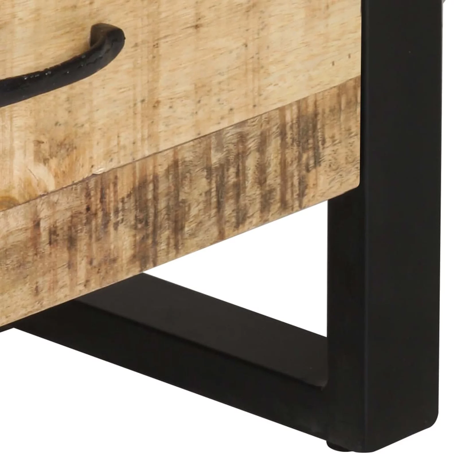 moobody Highboard with 3 Drawers and 3 Storage Shelves Mango Wood Sideboard Wooden Storage Cabinet for Living Room, Bathroom, Bedroom