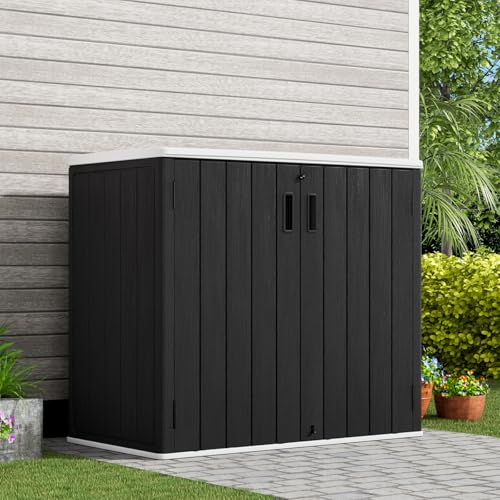 KINYING Outdoor Vertical Storage Shed,57 Cu.ft Outdoor Storage Cabinet Waterproof,Resin Sheds & Outdoor Storage Clearance for Garden,Patio,Backyard