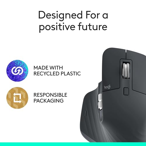 Logitech MX Keys S Combo - Performance Wireless Keyboard and Mouse with Palm Rest, Customizable Illumination, Fast Scrolling, Bluetooth, USB C
