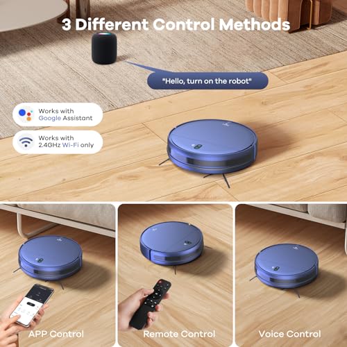 ZCWA Robot Vacuum and Mop Combo, 2 in 1 Mopping Robotic Vacuum with WiFi/App, Robotic Vacuum Cleaner, Schedule Settings, Self-Charging