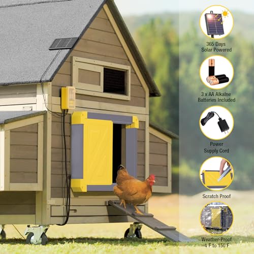 Aivituvin Portable Chicken Coops Poultry Cage with Wheels, Outdoor Hen House with Nesting Box