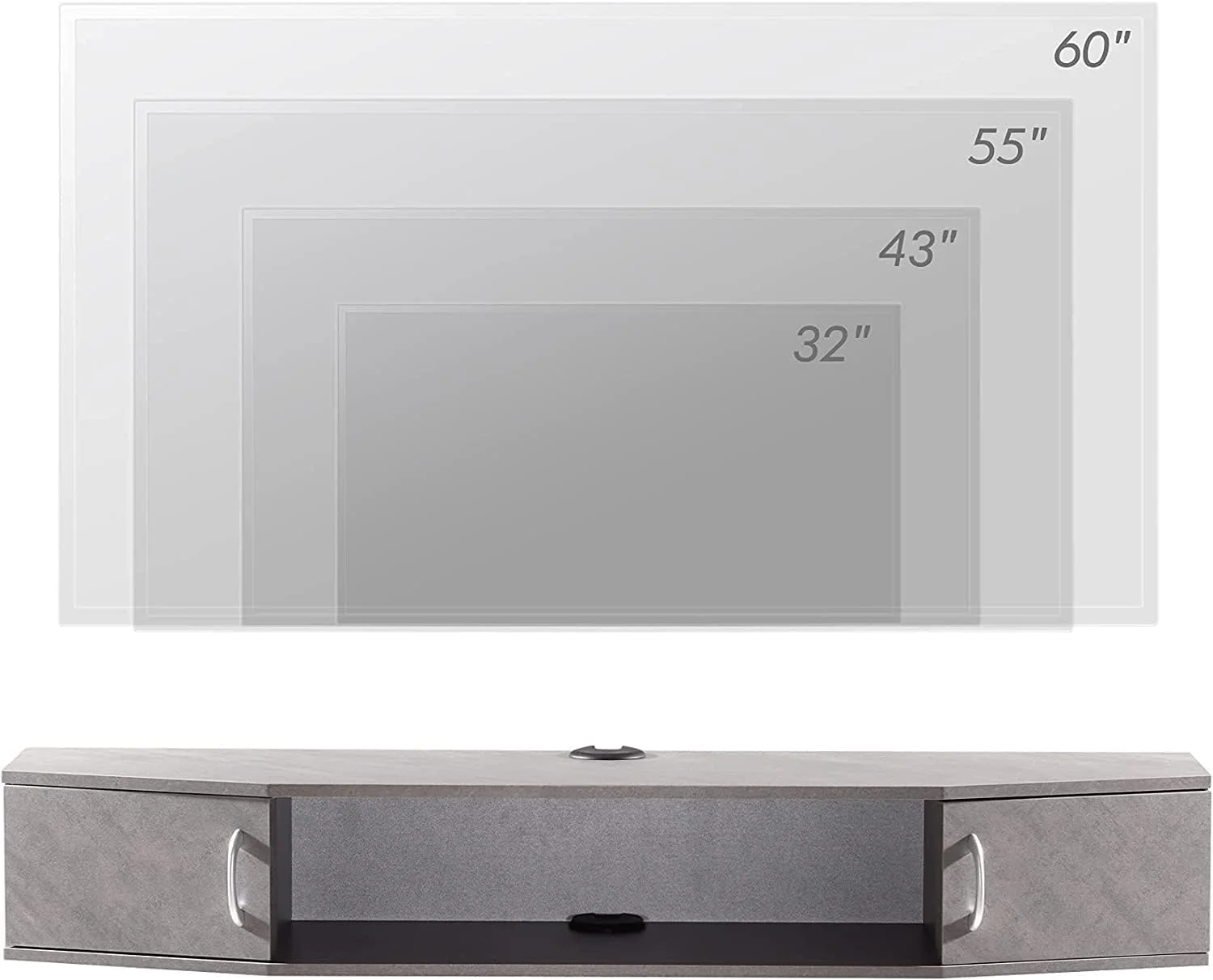Floating TV Stand with Cabinet